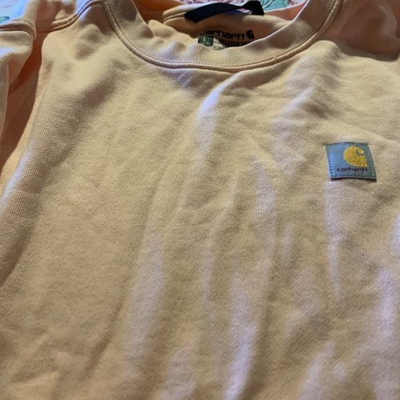Carhartt Light Peach Crewneck Sweatshirt Size Large - Picture 5 of 7